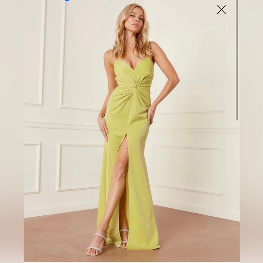 Strapless Twisted Front Maxi Dress
